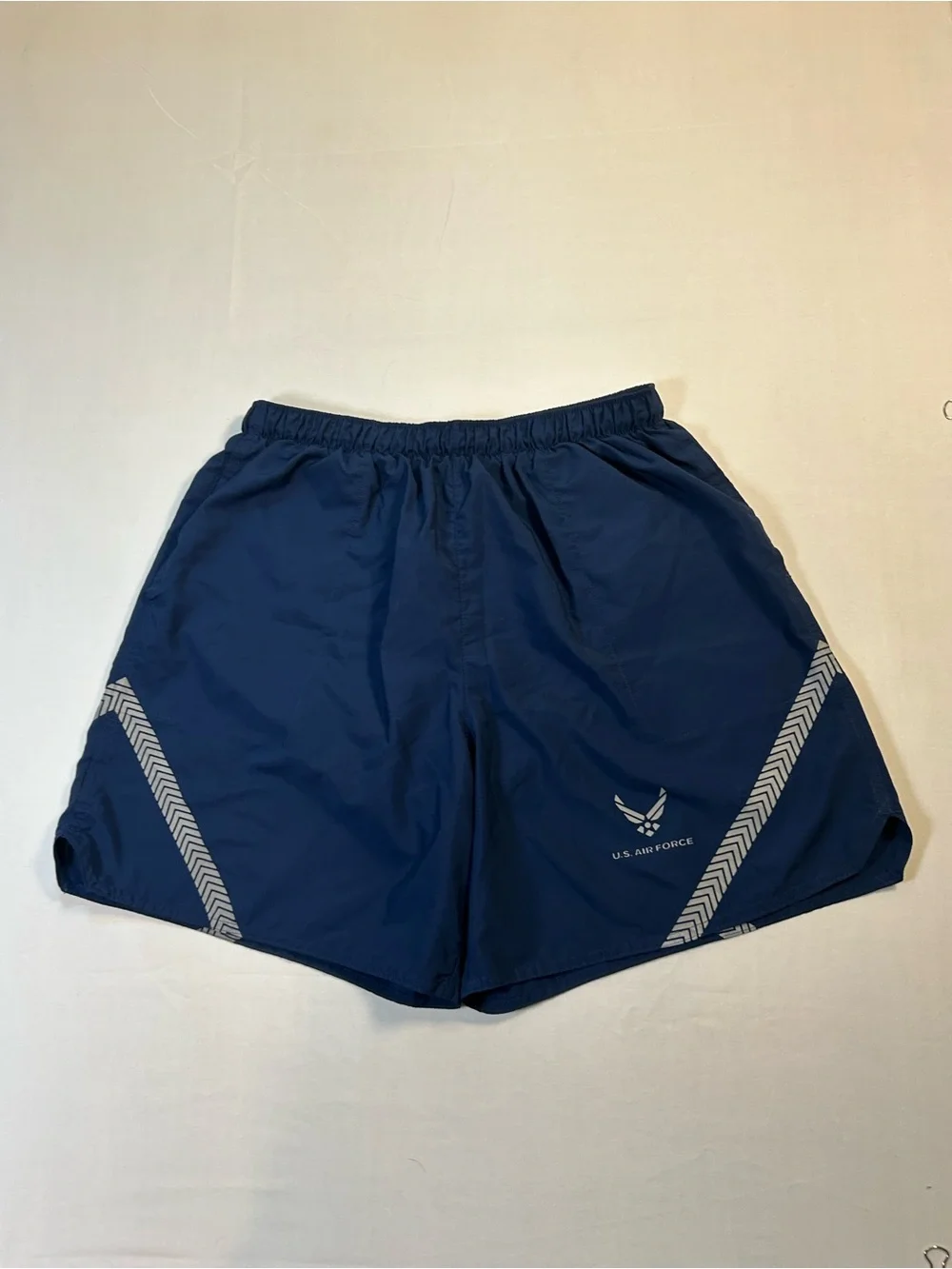 US Air Force Shorts Mens M Blue Logo Improved Physical Training Uniform IPTU